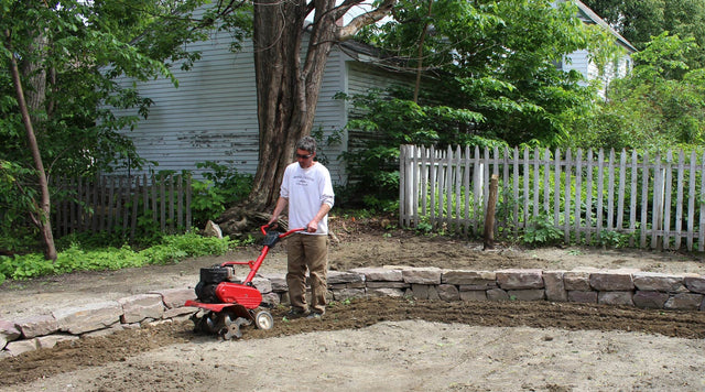 Rototilling a planting area
